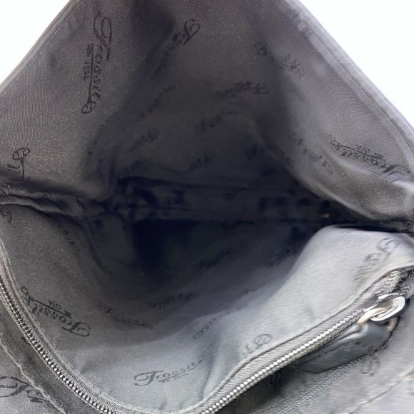 Fossil Flap Leather Messenger Bag Black Medium - Picture 11 of 12